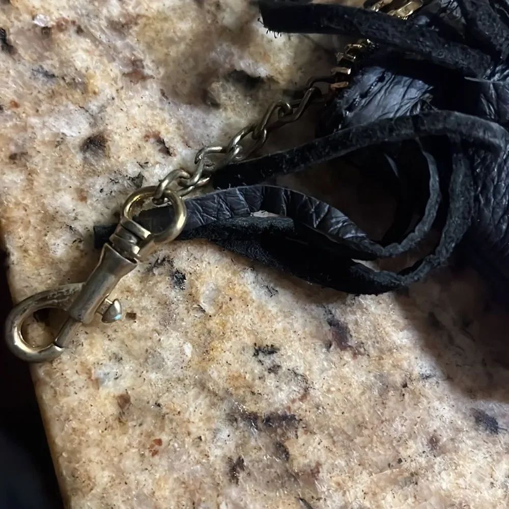 NEW Black Key Chain Wallet - Real Leather Coin Wallet with Keychain - Picture 3 of 4